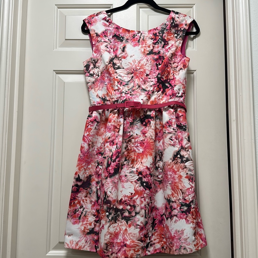 Eliza J. Pink floral 4P dress NWT